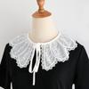Women Fake Collars Shawl Vintage Solid Color Ladies Shirt Blouse False Collar Female Neck Ties Detachable Collar Dress Fuax Cols