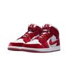 Dámské tenisky Air Jordan 1 Mid Red Velvet Bílá Černá Týmově červená FZ3334-100