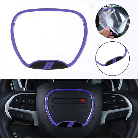 Steering Wheel Center Cover Trim Ring Purple for Dodge Charger/Challenger 15-21