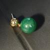 New Chinese stud earrings of the same style, green agate earrings, earrings, gold ball, natural women's simple stud earrings.