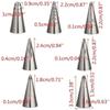 7PCS Stainless Steel Cake Nozzle Tube Head DIY Pastry Puff Skirt Icing Piping Nozzles Cake Decorating Supplies Baking Set Tools