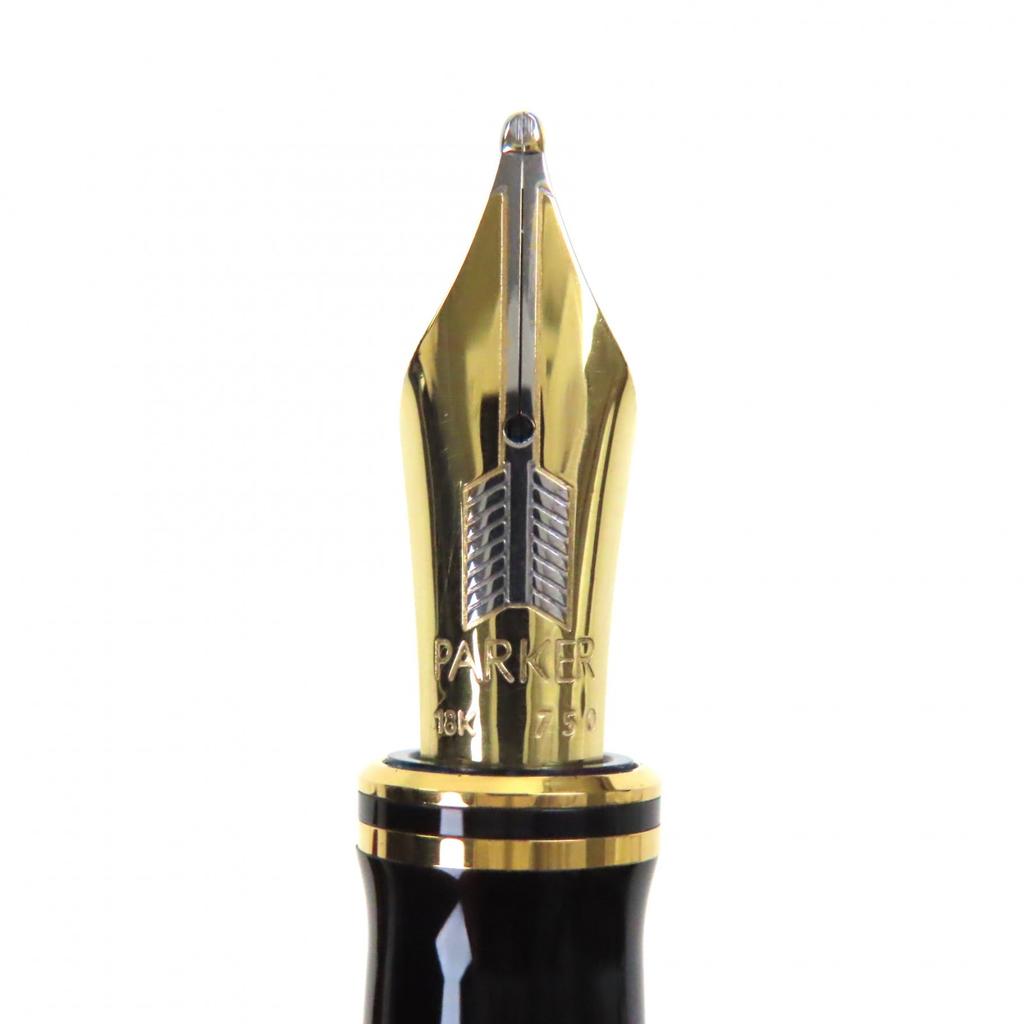 Excellent PARKER Fountain Pen Duofold Centennial Rare Marble Blue 18K Mens Used