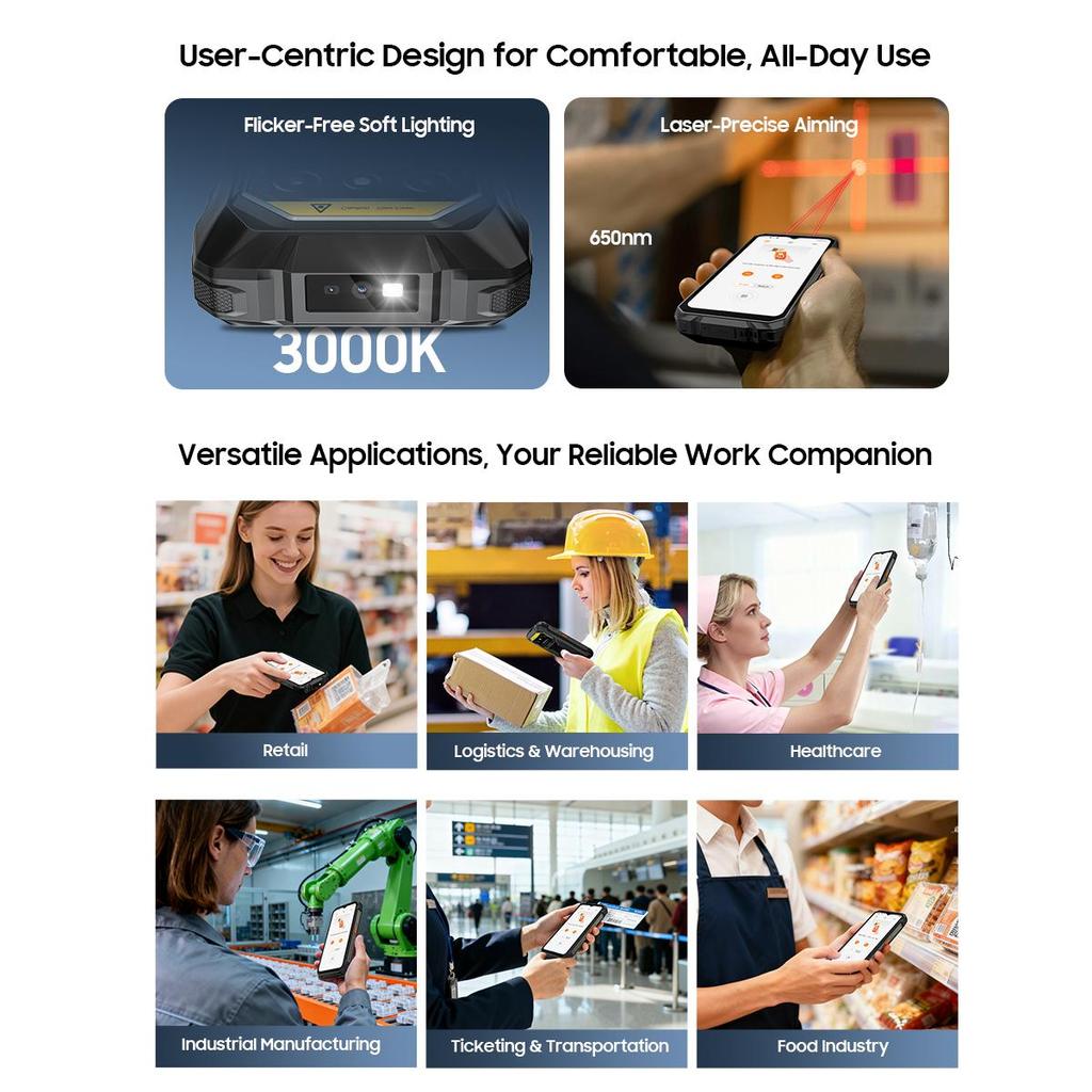 Blackview ROCK 1 PRO Professional Scanner Mobile, 8GB RAM, 256GB ROM Android 16 15000mAh Rugged Smartphone