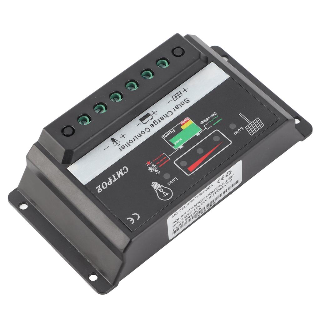 Portable Safety 30A 12 24V Solar Panel Battery Regulator Charge Charging Controller