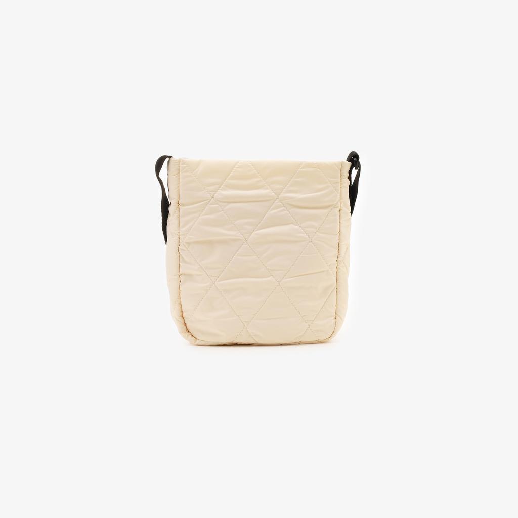 Afternoon Tea Living JG05 Quilted Square Shoulder Bag, Off-White [Large Capacity, Water-Repellent] Lightweight Tote Bag, Perfect for Commuting