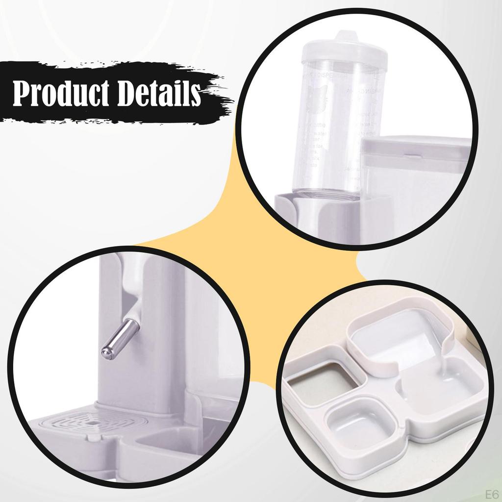 Hamster Water Bottle 2 In 1 with Food Container Leekproof Small Pet Supplies for Gerbils