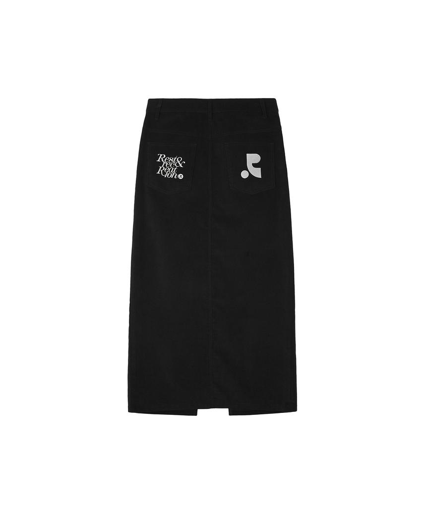 Rest And Recreation Corduroy Maxi Skirt - Black
