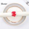 Bulk Napkin Rings for Hotel Mini Christmas Ring, Small Red Bow Wooden Holder with Farmhouse Dining Table Decor Berries Pine Cones New Year Party