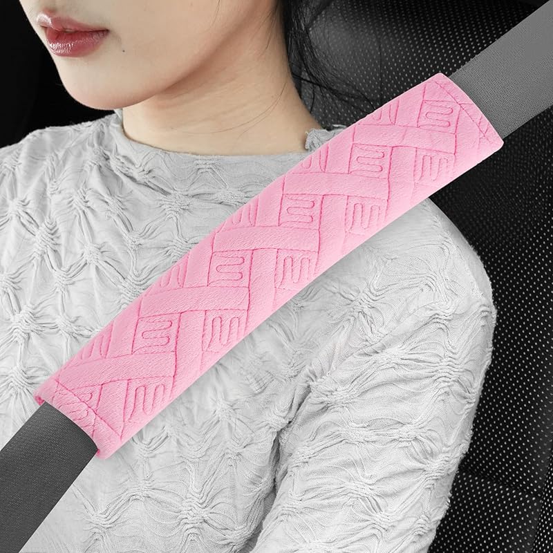 JUSTTOP 2-Pack Universal Car Seat Belt Pads Cover For A More Comfortable Driving, Seat Belt Shoulder Strap Covers Harness Pad For Car Interior