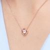[LeShop] 14K Line Clover Necklace (Gold Plated)_LJ5316BRN