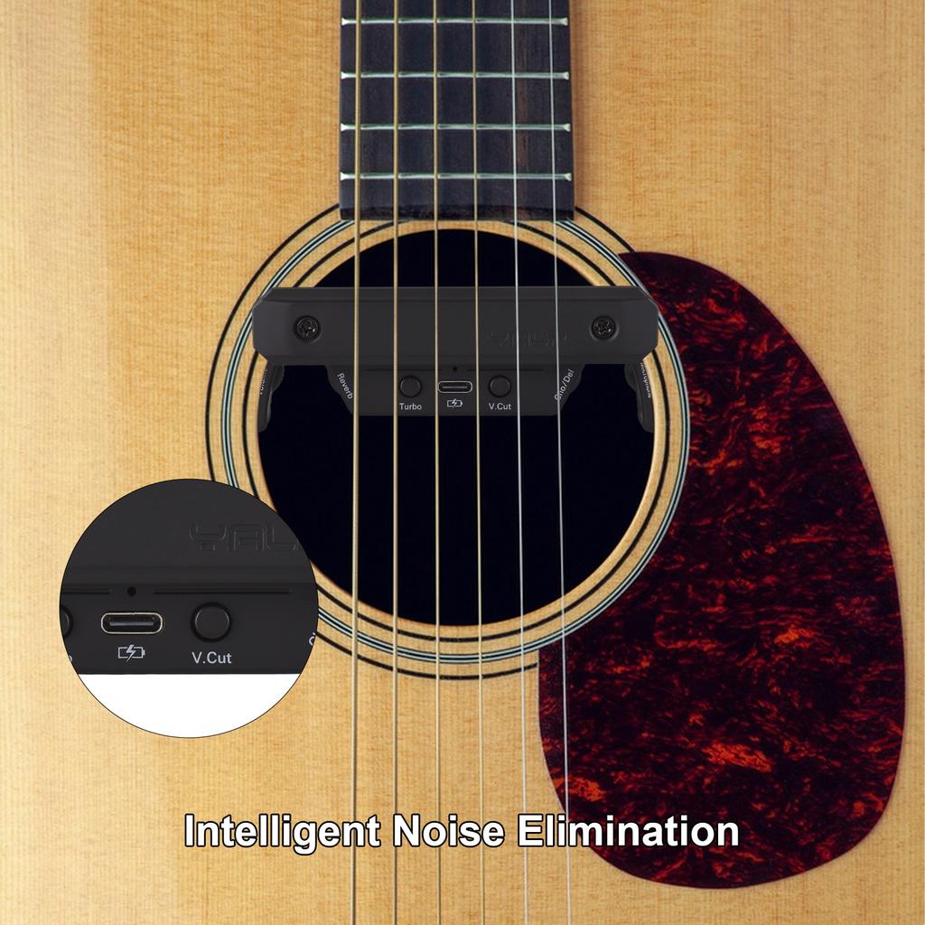 YALP Guitar Pickup DOUBLE Vibration Pickup Sound Hole Pickup Noise Reduction Resonance No Punching
