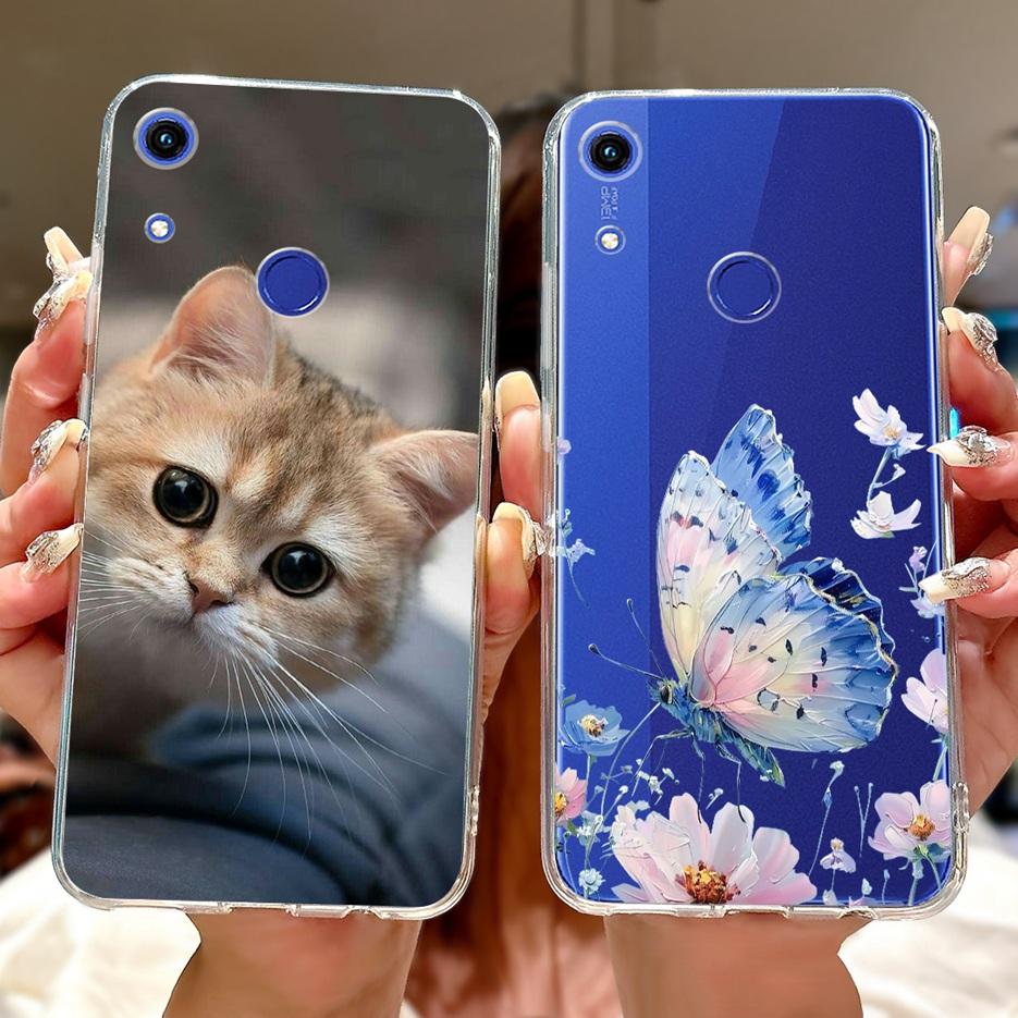 For Huawei Honor 8A Prime Case JAT-LX1 Cute Cat Butterfly Painted Cover Soft Silicone Case For Honor 8C 8X Honor8C Honor8X Shell