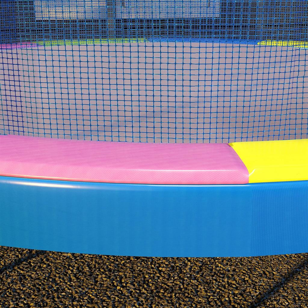 366X30cm Foldable and Portable Trampoline Cover. Made of Plastic, PE, and Foam. Multicolored