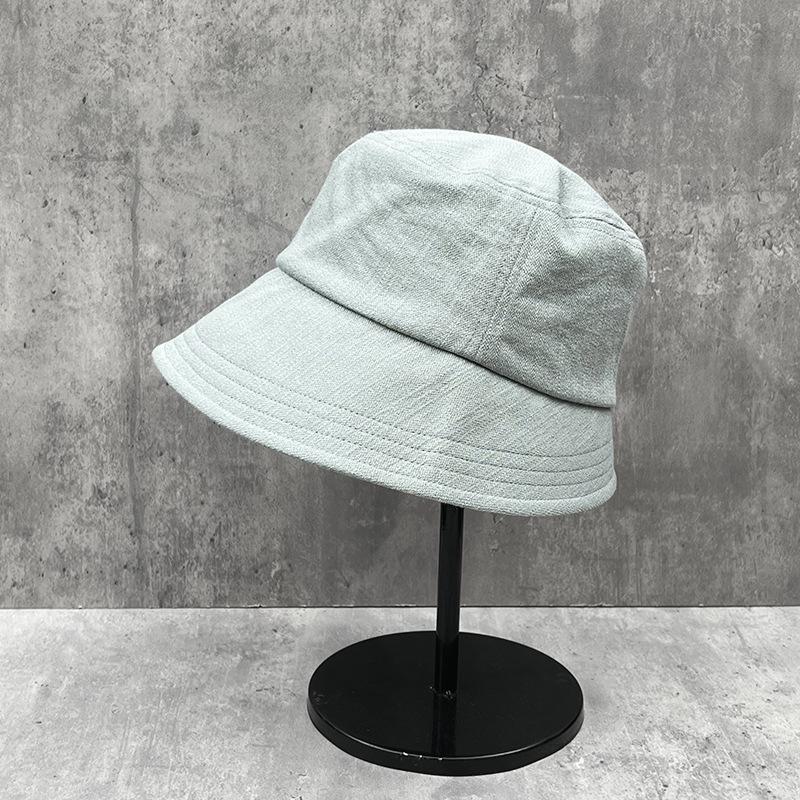 Japanese Simple Irregular Solid Color Bucket Hat Women'S Spring Summer Washbasin Hat Versatile Sunshade Sunscreen Bucket Hat