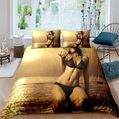 Sexy Girl Duvet Cover Fashion African Black Woman Bedding Collection Microfiber 3D Comforter Cover Full King For Black Girls Women Gift