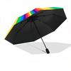 1pc Rainbow Wheel Automatic Open/Close Umbrella, Compact Travel Umbrella, 8-Rib Sturdy Frame - Ideal Gift for Friends Yy251118070