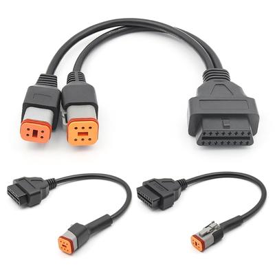 Diagnostický kabelový adaptér OBD pro motocykl s konektorem 6+4Pin Nástroj pro rychlý přenos dat Přenos dat v reálném čase