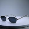Trendy Rimless Geometric Sunglasses Women Men Small Frame Polygonal Y2k Sun Glasses Retro Gradient Lens Shades Eyewear