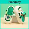 Boys Summer Non-slip Clogs With Soft Eva Sole For Comfortable Beach Wear In White Green And Black Colors