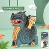 Dinosaurier 3D Papierpuzzle für Kinder Pädagogisches Montessori-Spielzeug Lustiges DIY Manuelle Montage Dreidimensionales Modell Spielzeug für Jungen Mädchen