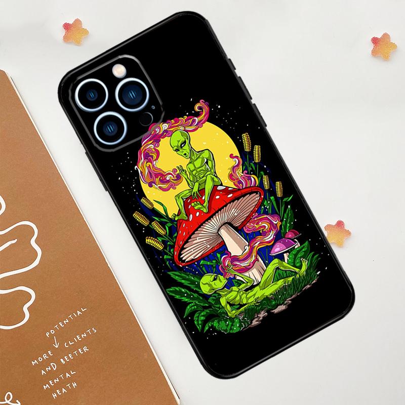 Mushroom Moon Shroom Farmer Handyhülle Für iPhone 15 16 14 13 12 11 Pro Max Mini Plus XS X XR Rückseite