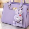 Cute Cherry Bunny Plush Keychain, Small Rabbit Stuffed Animal Pendant for Bag Backpack Purse, Kawaii Cartoon Key Ring Charm, Gift for Girls Women