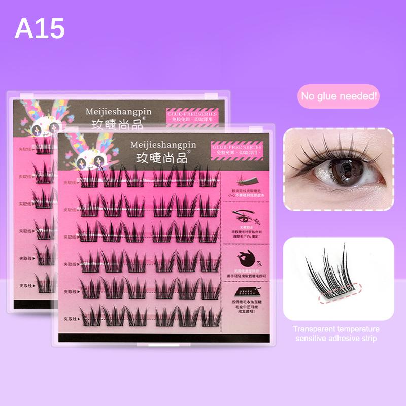 Multi-Styles No Glue Natural Cluster Eyelash Extensions False Cluster Volume Eyelash Makeup Grafting False Eyelashes Cosplay