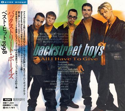 CD BACKSTREET BOYS  All I Have To Give AVCZ95106 Avex 1998 Japan ObiPop Used