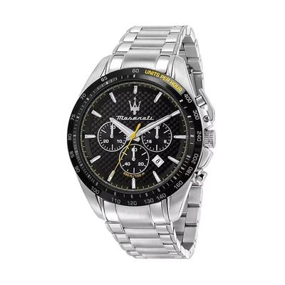 Traguardo Chronograph Black Dial Stainless Steel Quartz R8873612042 100M Men's Watch