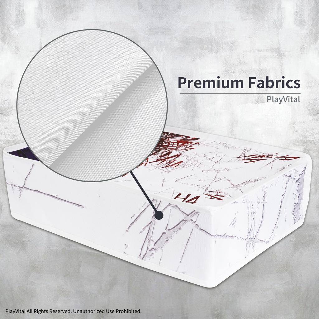 Husa de praf PlayVital pentru Compatibil cu Versiunea Nouă PS5 Slim cu Disc Husă de praf din nailon pentru Compatibil cu Consola PS5 Slim cu Disc