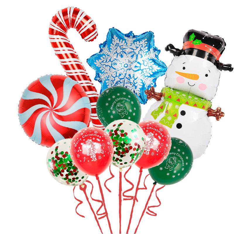 Weihnachtsballonanzug Weihnachtsmann Schneemann Elch Weihnachtsbaum DIY Weihnachts-Globos Kindergeschenke für Zuhause Neujahr 2024 Navidad Dekor