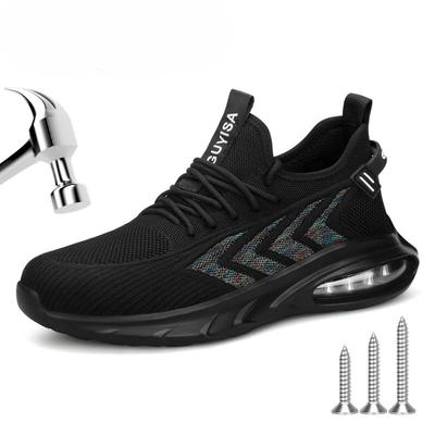 Scarpe antinfortunistiche da uomo con ammortizzazione ad aria, sneakers da lavoro per uomo e donna, scarpe da lavoro con puntale in acciaio, stivali di sicurezza anti-perforazione, scarpe indistruttibili