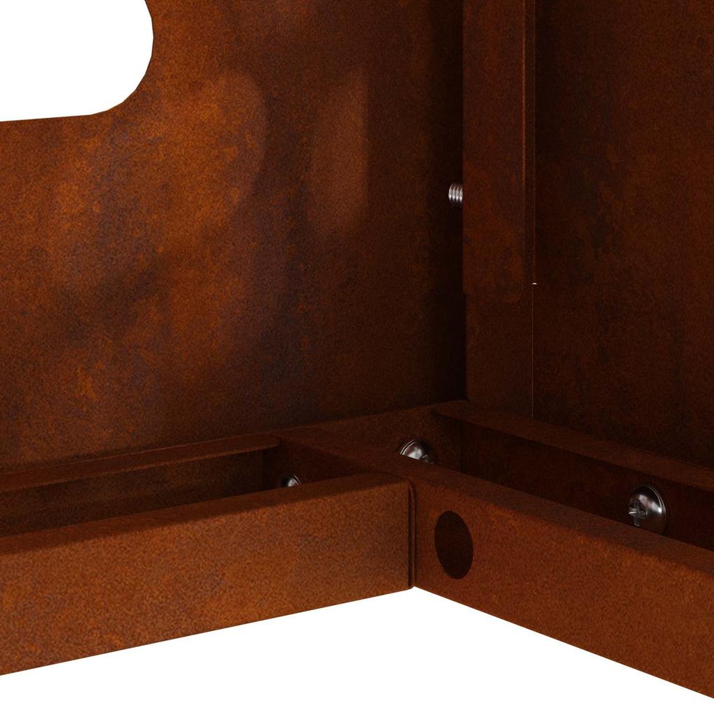 Air Conditioner Cover Rust Colored 90 x 40 x 60 cm Weatherproof Steel