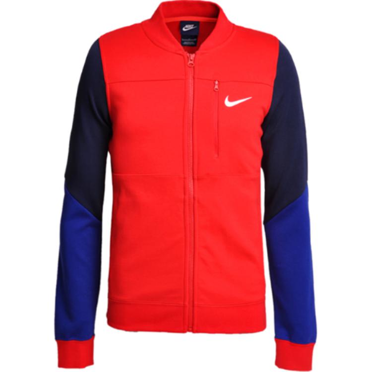 Nike Av15 Flc Varsity Jacket Men Jacket Red 727572-657