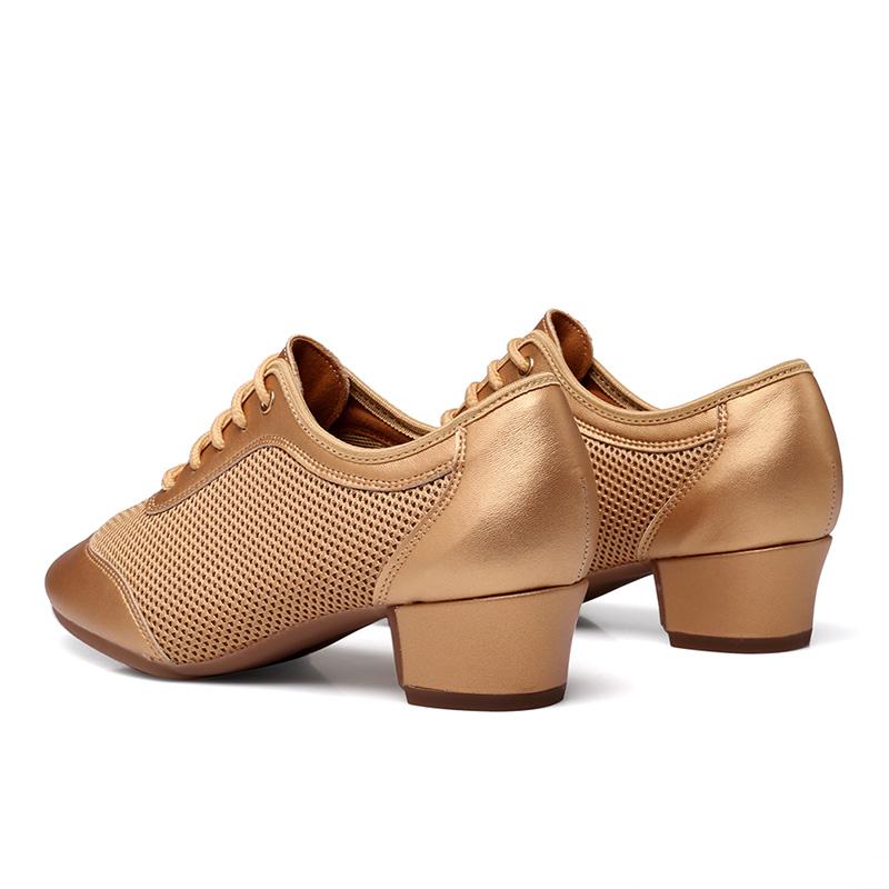 Scarpe da Danza Latina in Rete da Donna Scarpe da Insegnante Sneakers da Jazz Altezza Tacco 3,5 cm
