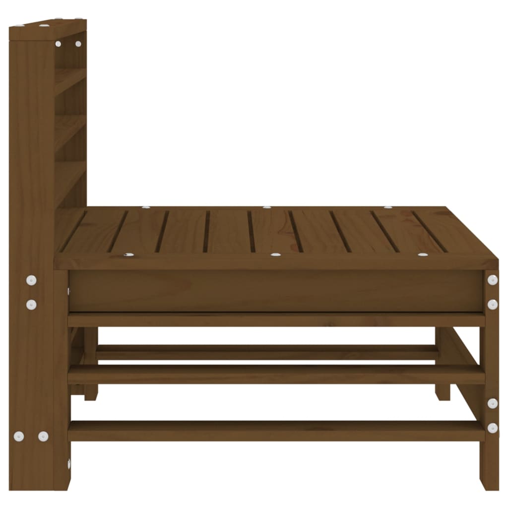 Garden Center Sofa Honey Brown Solid Pine Wood