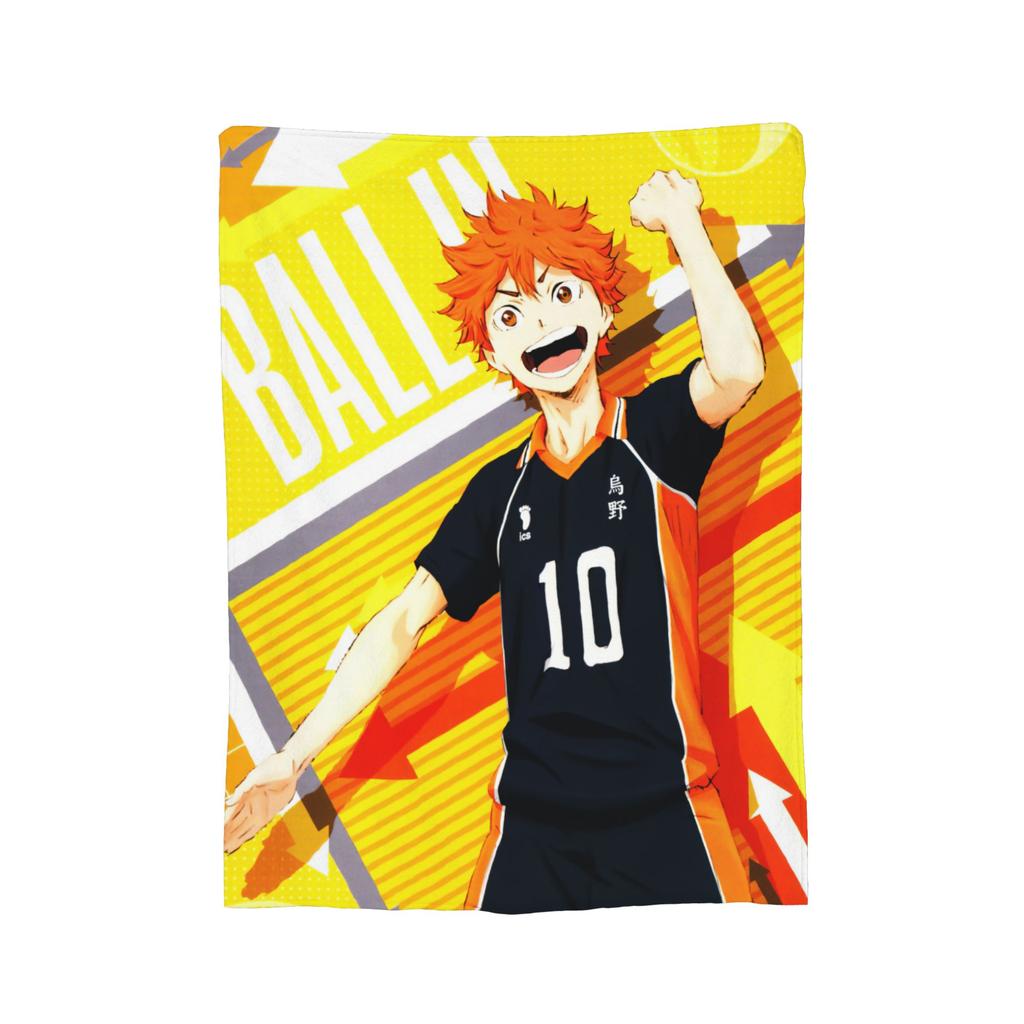 Haikyuu Japanese Anime Blanket Flannel Summer   Multifunction Ultra-Soft Throw Blanket for Home Couch Bedspreads