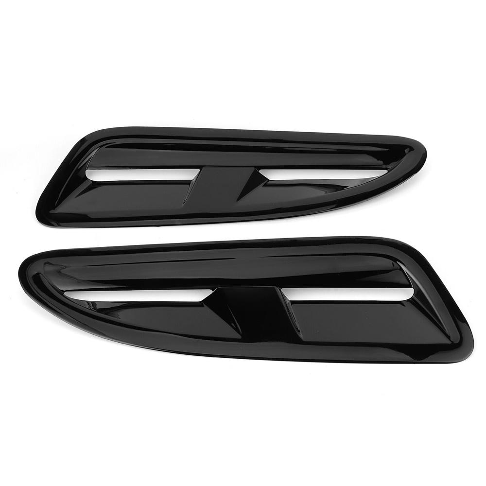 2Pcs Car Gloss Black Front Bonnet Vents Cover Trim For Jaguar XKR XK8 Decoration