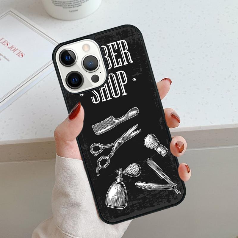 Barber Scissors Hairstylist Salon Phone Case For iPhone 17 Air 11 12 13 14 15 16 Pro Max Cover For iPhone 17 Air Max 5 Plus