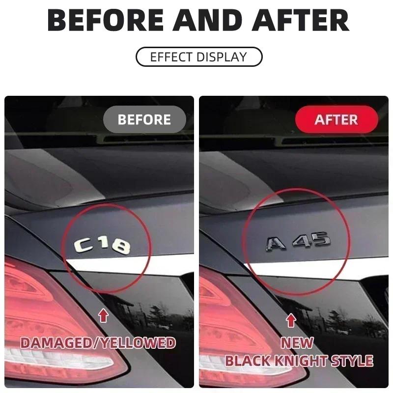 3d ABS Black Car Letters For Mercedes Benz AMG A45 A160 GLA200 CLA180 V8 V12 4MATIC Emblem Badge Logo Sticker Trunk Accessories GW1
