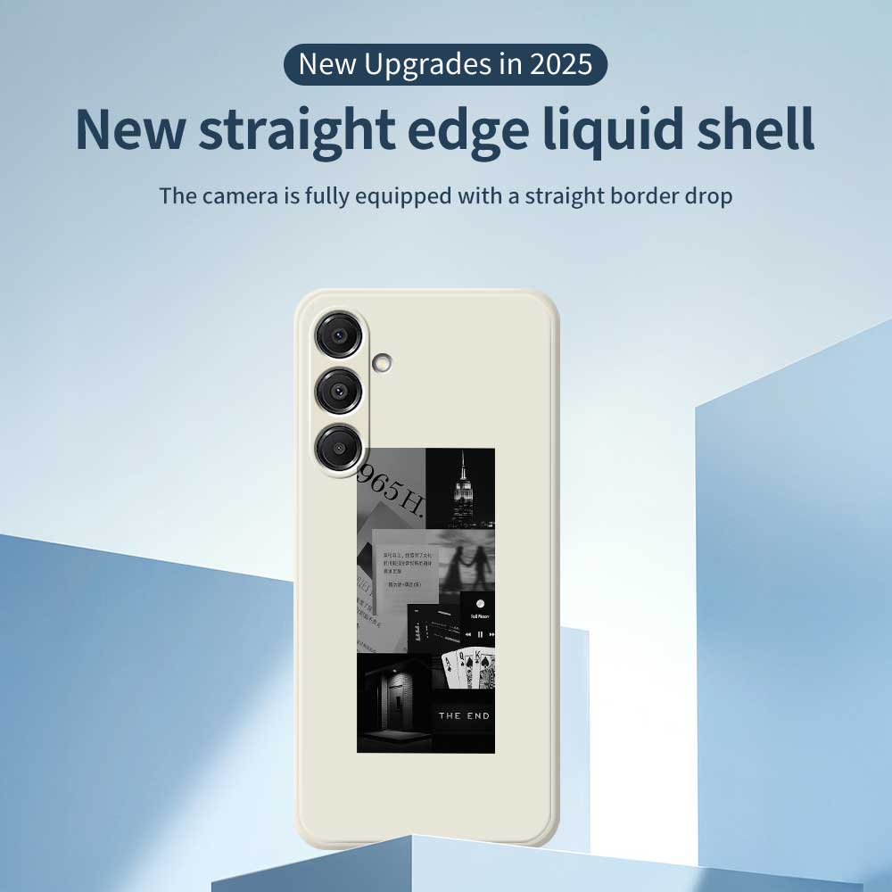 For Samsung Galaxy A16 5G/4G Case Stitching Photos Pattern Printing Straight Edge TPU Phone Back Cover