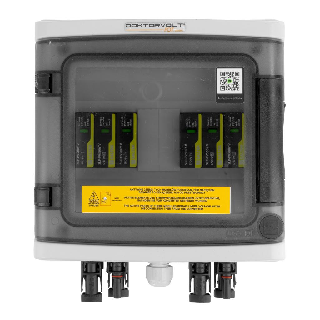 Photovoltaic Distribution Board Pv Dc 1000V T2 Surge Arresters Slp-Pv1000 V/Y Saltek 2-String Ip65 Solar Surface-mounted Doktorvolt Dv-6449-Fot