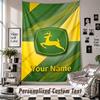 Wall Hanging Tapestry With Custom Name & Text, John Deere Decorative Tapestry For Bedroom