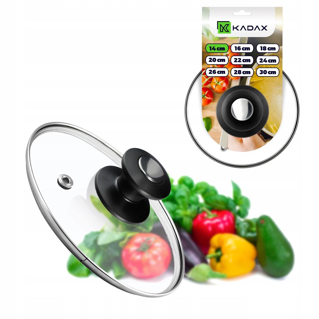 KADAX Pokrywka Szklana Pokrywa Garnka Patelni