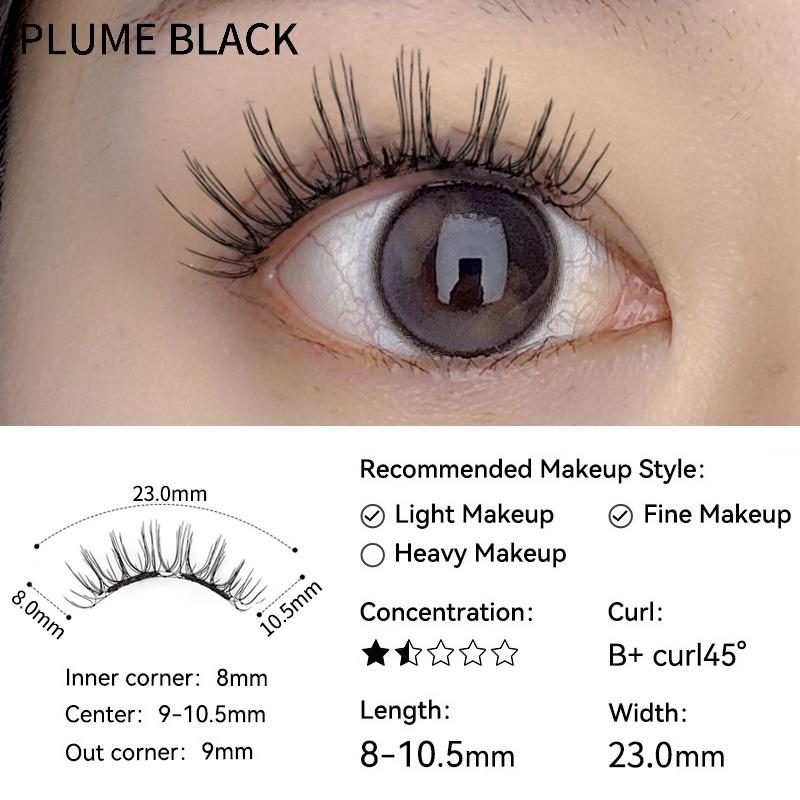Natural Soft 3D Magnetic False Eyelashes Kit with Magnetic Clip Reusable Easy-On Eyelashes