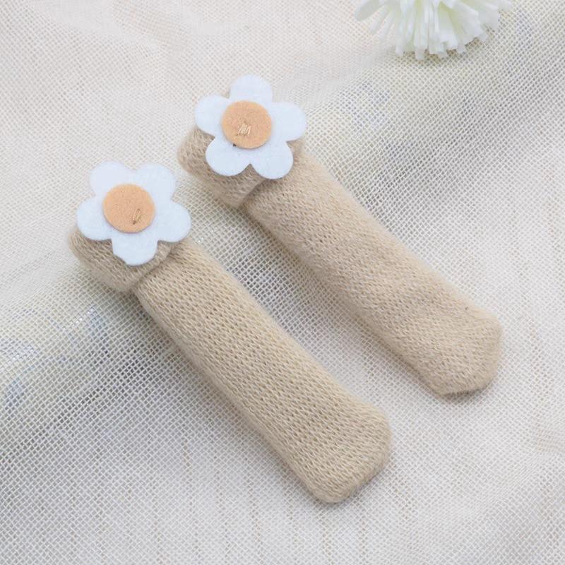 Table Chair Foot Cover Pad Protective Stool Foot Cover Leg Cover, Double-layer Thickened Knitted Chair Foot Cover Silent Non-slip Foot Cover