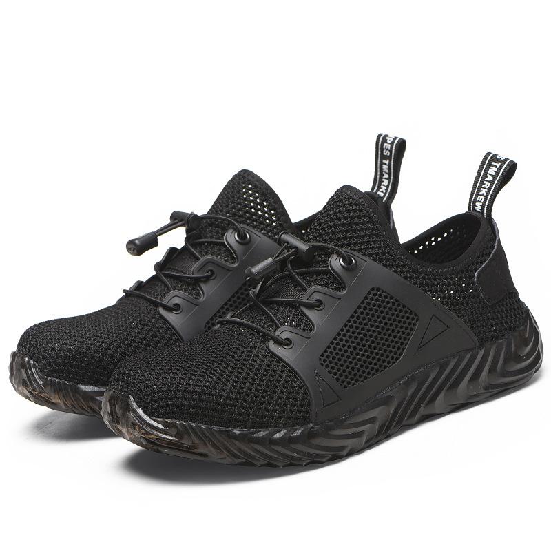 

Рабочие кроссовки, мужская защитная обувь, рабочие защитные ботинки со стальным носком, мужская обувь, рабочая летняя обувь с защитой от проколов, дышащая обувь 48 чёрный