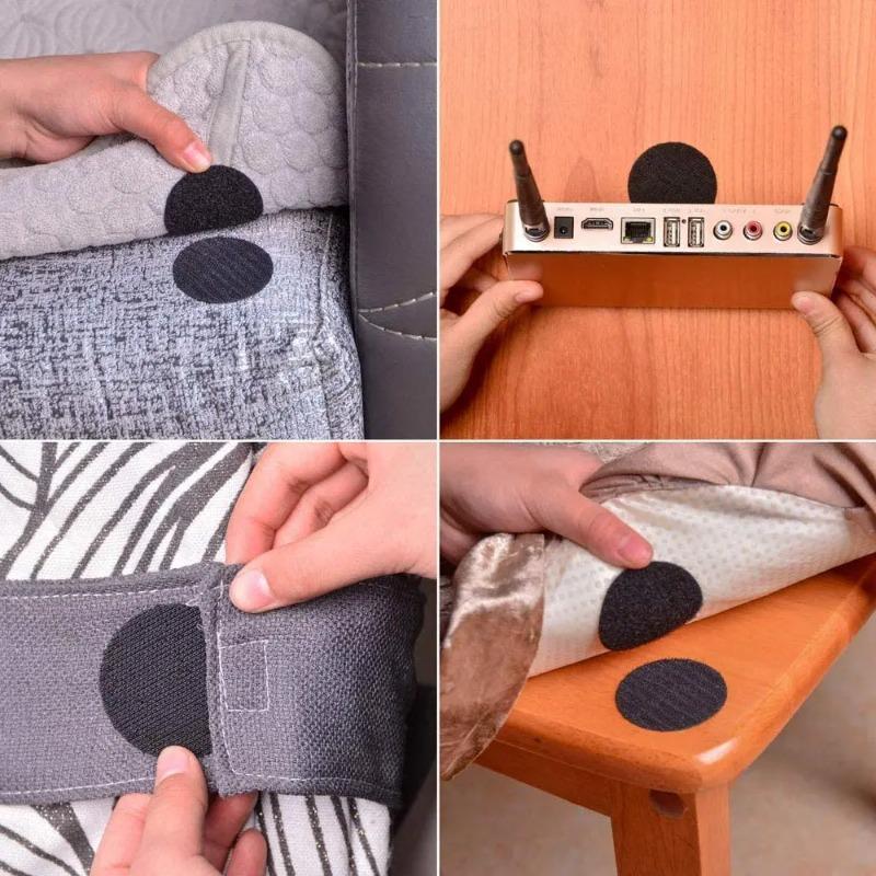 5/10Pais Self Adhesive Hook and Loop Dots Fastener Tape Nylon Sticker Pads Wall Mounting Tape Round Coins DIY Hook Loop Adhesivo