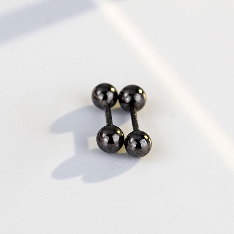 

Сережки-гантелі Banyan Tree зі срібла 925 проби з позолотою 14 карат - міні-вушні палички з антиблокувальним ефектом. 3mm Screw Earrings