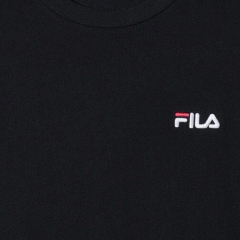 Fila T Shirts Unisex Black Blk Crew Neck Moderate FS2RSH2101X-BLK